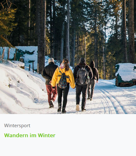 Meine Gesundheit - Wandern Winter